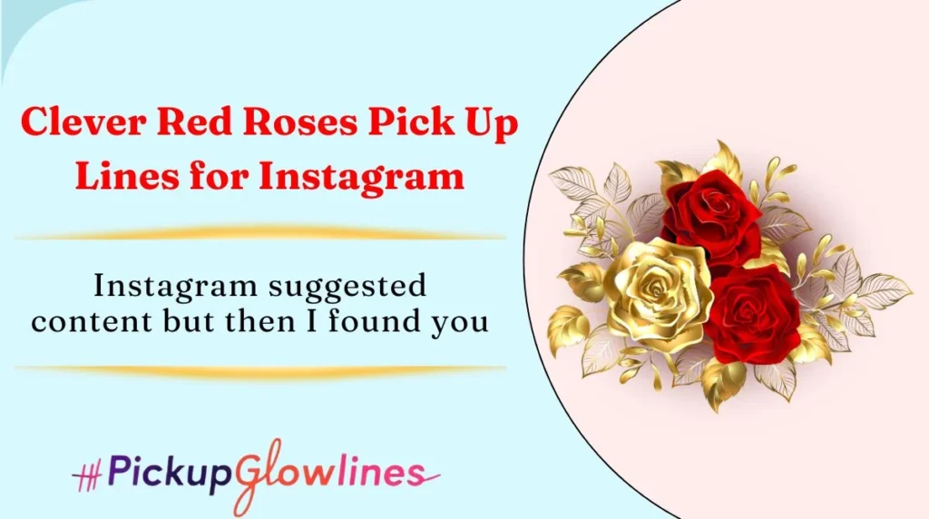 Clever Red Roses Pick Up Lines for Instagram