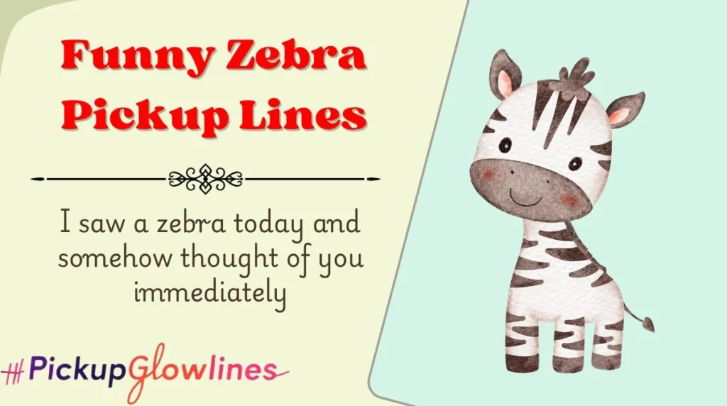 Funny Zebra Pickup Lines